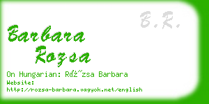 barbara rozsa business card