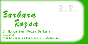 barbara rozsa business card